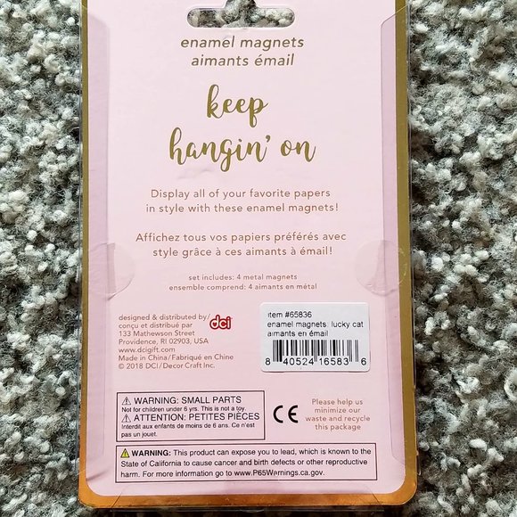 SUPER CUTE Kitty Magnets - Set of 4 - Pink & White - Picture 3 of 3